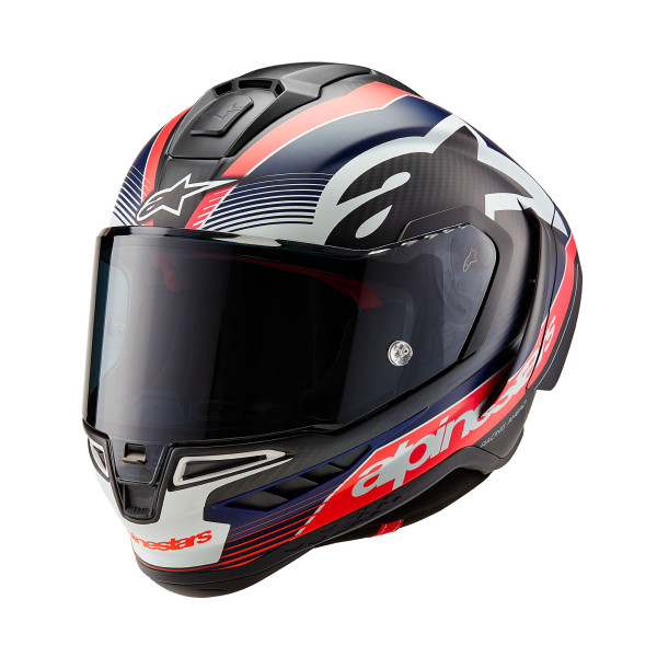 Alpinestars Alpinestars supertech r10 team ece06/fim blk carb r/f d blue matt